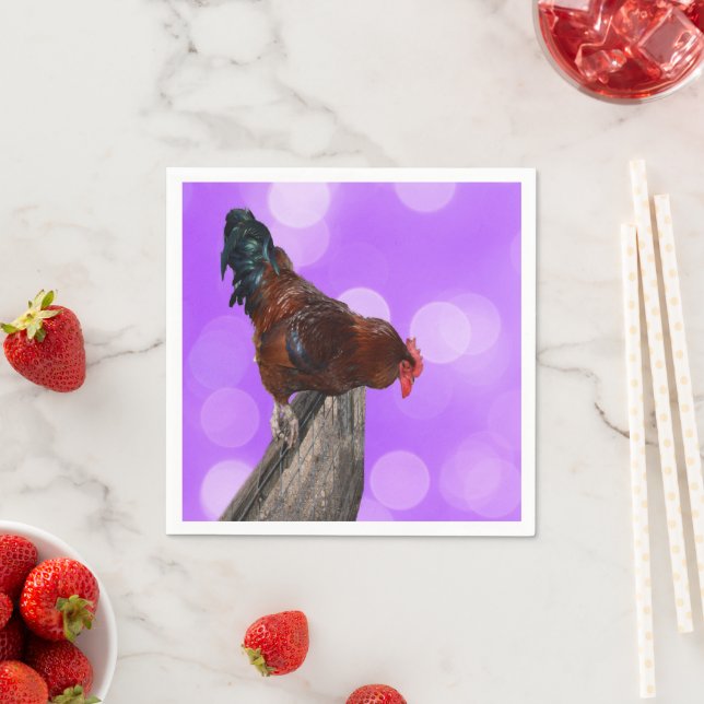 You Nosey Parker Rooster, Napkins (Insitu)