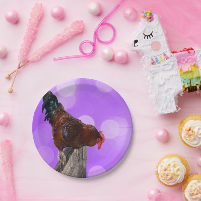 You Nosey Parker Rooster, Paper Plates (Party)