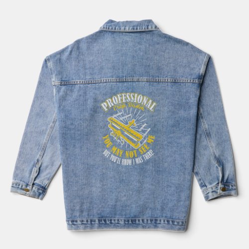 You not see Me You know I was there Crop Duster  1 Denim Jacket