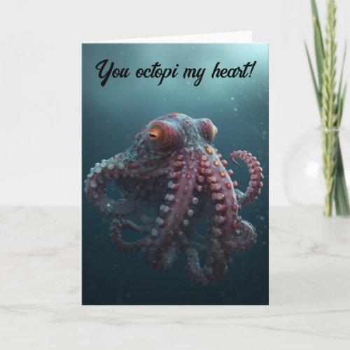 You octopi my heart Blank Inside Card