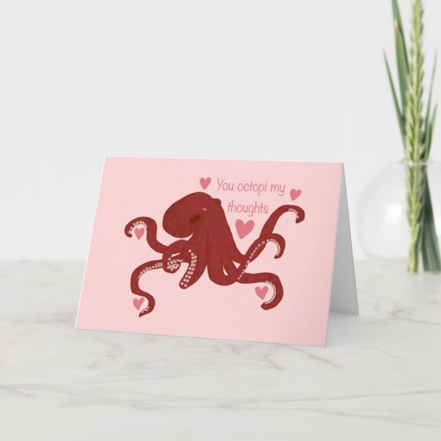 "You Octopi My Thoughts" Valentine's Day Card (Front)
