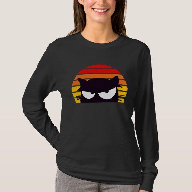 You Okay Hun  Meme Retro Cat Kitty Sunset T-Shirt (Front)