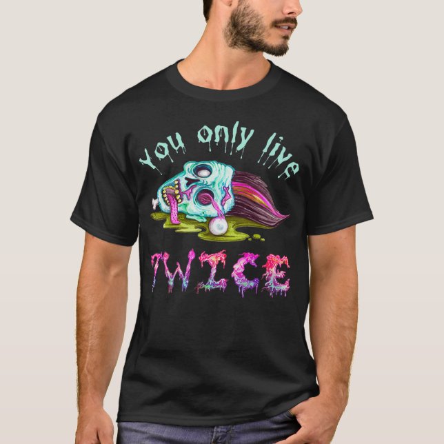 You Only Live Twice Hilarious Zombie Tee for Kids  (Front)