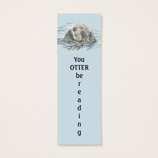 You OTTER be Reading Fun Bookmark (Back)