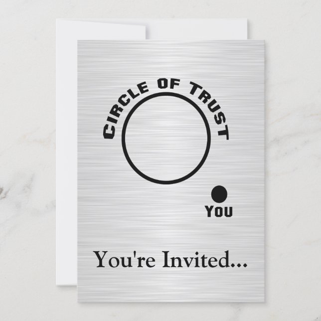 You Outside the Circle of Trust Invitation (Front)