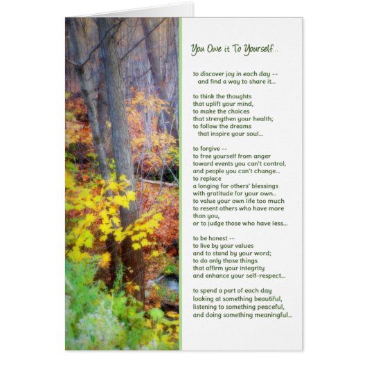 You Owe It To Yourself... Cards (Front)
