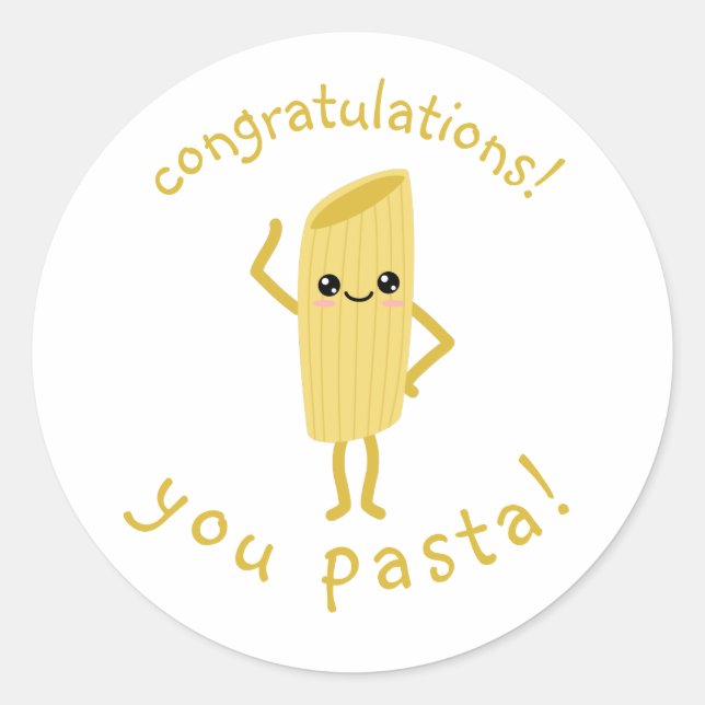 you pasta! classic round sticker (Front)