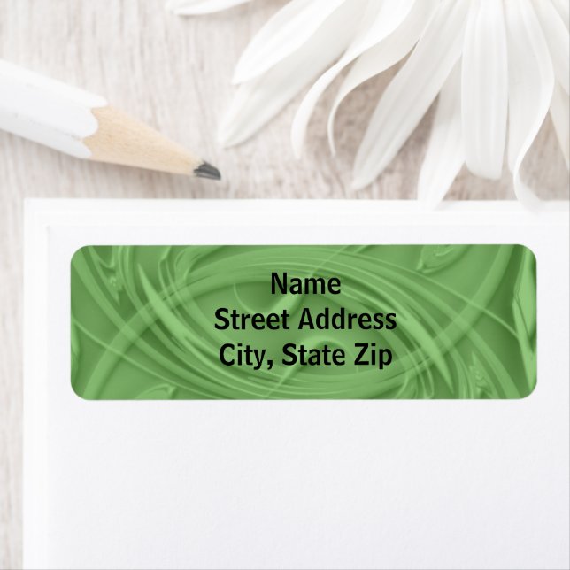 You Personalize Curls Over Green Background Label (Insitu)