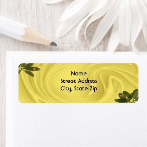 You Personalize Lady Bug and Leaf Corners  Label