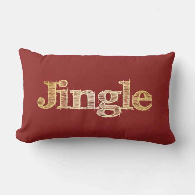 You Pick the Color Christmas Jingle Bells Pillow (Front)