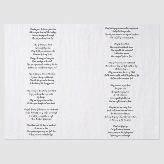 You Prayers Decoupage Tissue Paper (Front)