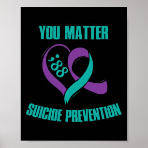 You Problem 988 Suicide Prevention Awareness Ribbo Poster