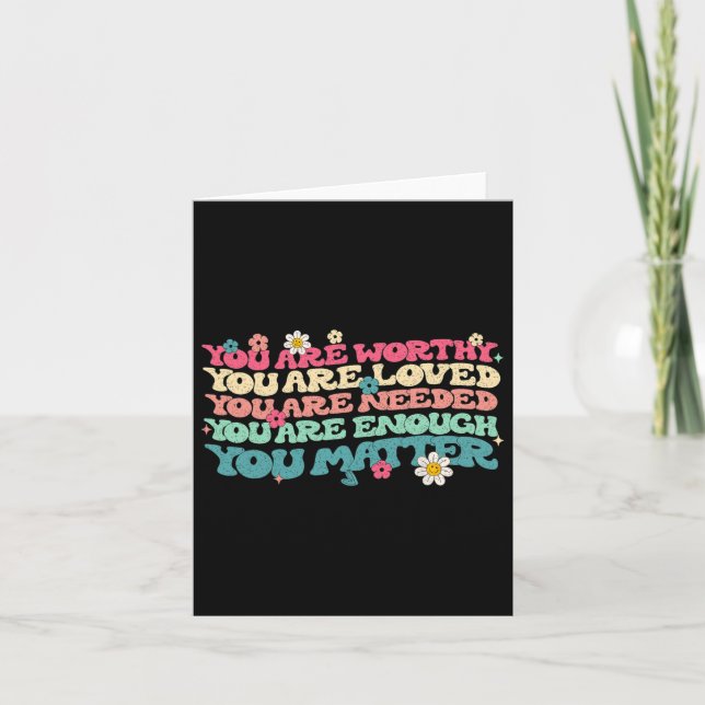 You Problem Kindness Be Kind Groovy Mental Health  Card (Front)