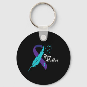 You Problem Ribbon Suicide Awareness Mental Health Keychain