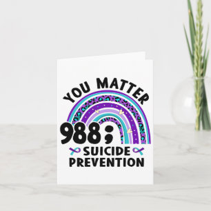 You Problem Semi Colon 988 Suicide Prevention Awar Card