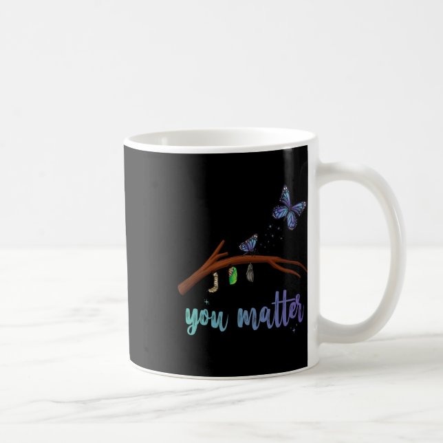 You Problem Suicide Prevention Butterfly Transform Coffee Mug (Right)