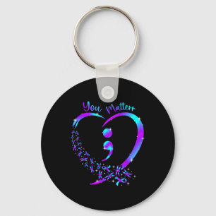 You Problem - Suicide Prevention Teal Purple Aware Keychain
