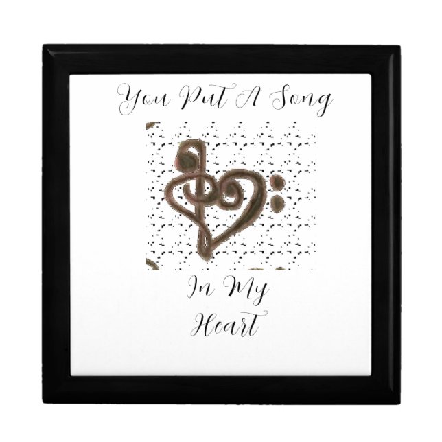 "You Put A Song In My Heart" Wooden Jewelry Box (Front)