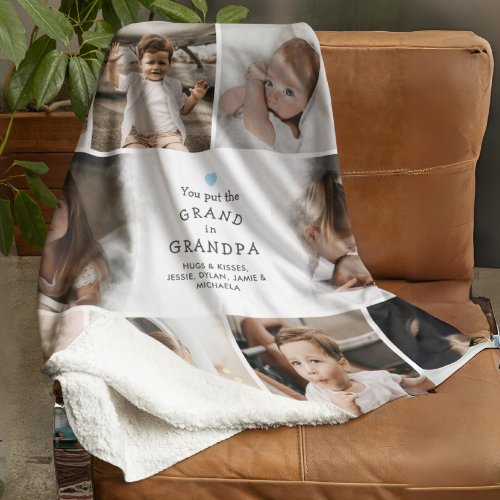 You Put The Grand In Grandpa 10_Photo Fleece Blanket