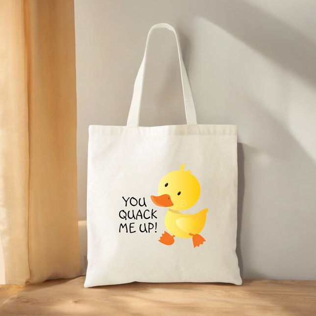 You Quack Me Up Funny Duckling Tote Bag (Creator Uploaded)