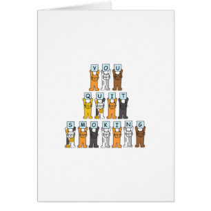 You Quit Smoking Cartoon Cats Cards