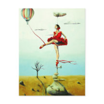 You Raise Me Up Inspirational Ballerina Postcard