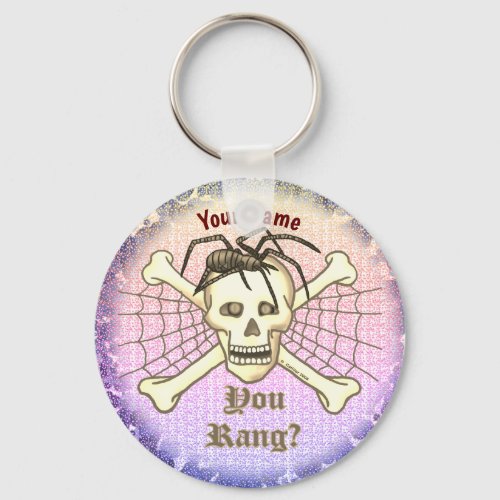 You rang skull custom name Keychain