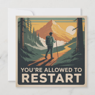 You’re Allowed To Restart Note Card