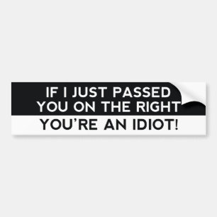 You’re An Idiot! Bumper Sticker