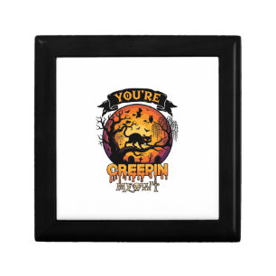 You Re Creepin Meowt Halloween Black Cat Full Moon Gift Box