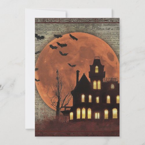 Youre Invited to a Spine_Chilling Halloween party Thank You Card