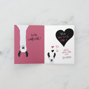 You’re Llamazing! Cute Llama Pun Proposal Card