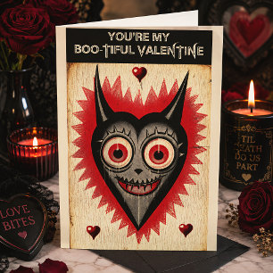 You’re My Boo-tiful Valentine Vintage Vampire Goth Holiday Card
