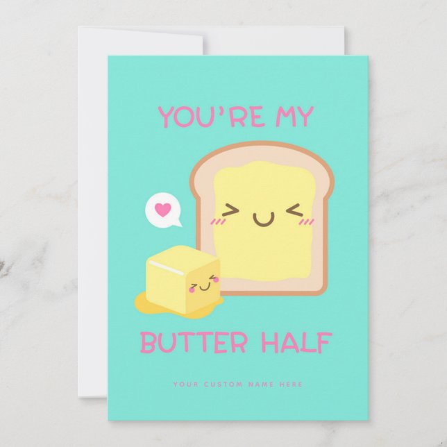 You’re My Butter Half - Cute Pun Card (Front)