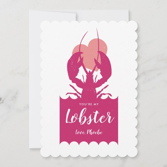You’re My Lobster Valentine pink Invitation (Front)