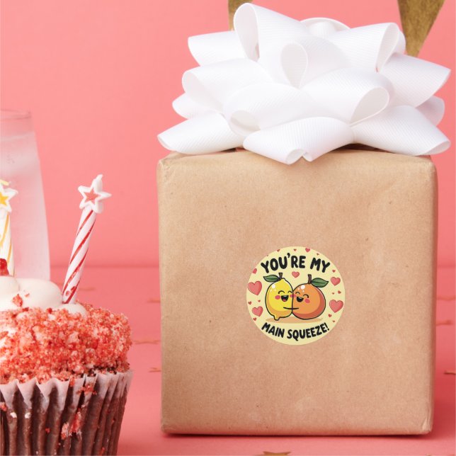 'You’re My Main Squeeze!' Lemon and Orange Sticker (Party)