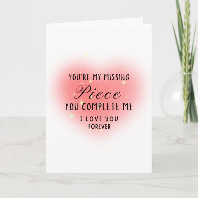 You’re My Missing Piece Personalize Card (Front)