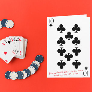 You’re My Perfect Ten 10 of clubs valentine Card