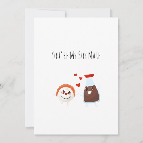Youre my soul mate _ Sushi Funny Food Pun card