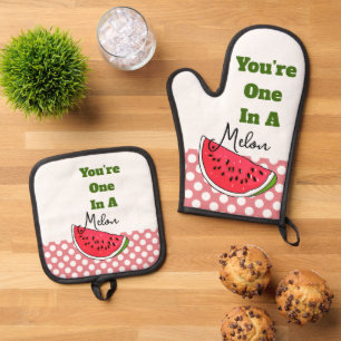 You’re One In A Melon Oven Mitt & Pot Holder Set