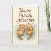 You’re Otterly Adorable – Cute Watercolor Otters