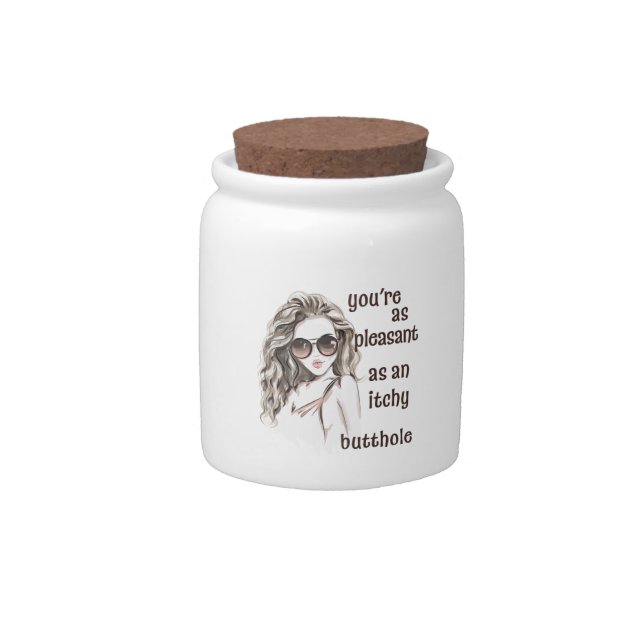 You’re Pleasant  Candy Jar (Front)