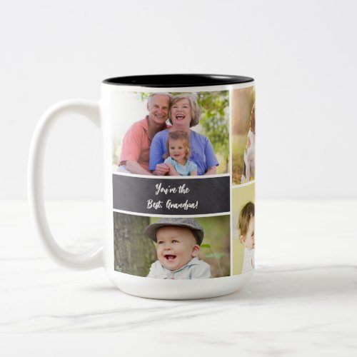 Youre the best Grandpa multiple photos  Two_Tone Coffee Mug
