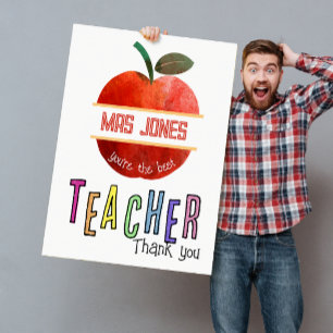 You’re The Best Teacher Apple Giant Card