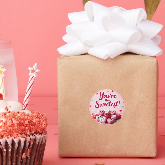 You’re the Sweetest! Candy Heart Sticker (Party)