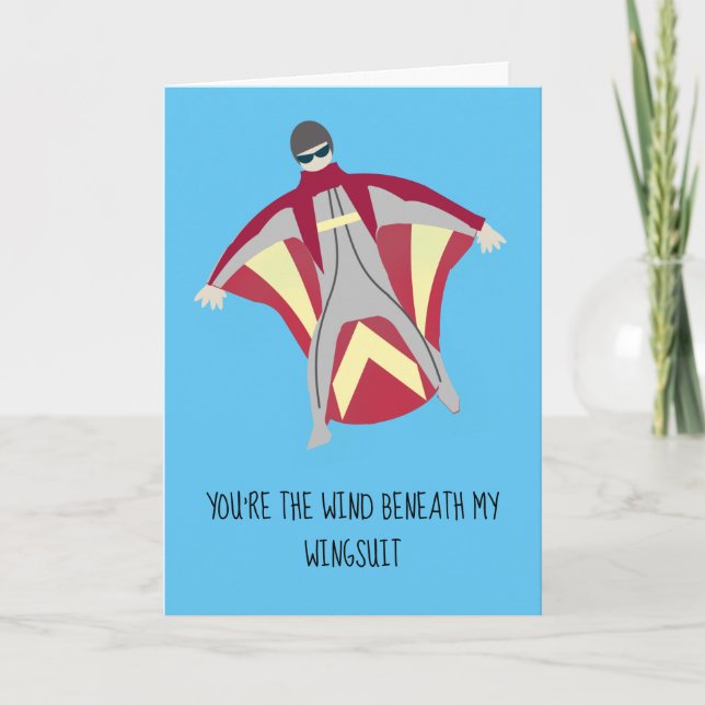 You’re the wind beneath my wingsuit  holiday card (Front)