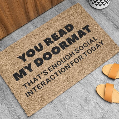 You Read My Doormat