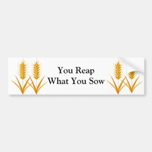 You Reap What You Sow Bumper Sticker