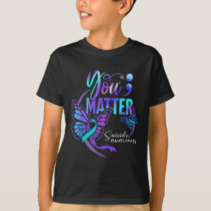 You Ribbon Butterfly Suicide Awareness Women Men  T-Shirt