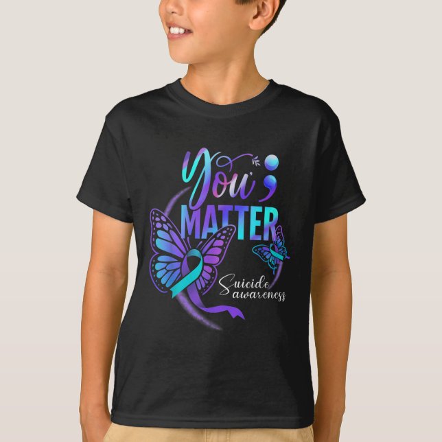 You Ribbon Butterfly Suicide Awareness Women Men  T-Shirt (Front)